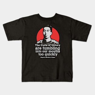 Emperor Hirohito of Japan Quote Kids T-Shirt